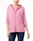 Karen Scott Petite Striped Hoodie, Only At Macy's