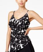 Magicsuit Magnolia Blossom Rita Floral-print Tiered Tankini Top Women's Swimsuit