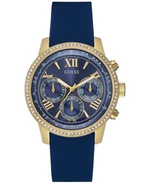 Guess Women's Blue Silicone Strap Watch 42mm U0616l2