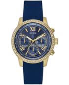 Guess Women's Blue Silicone Strap Watch 42mm U0616l2