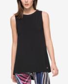 Tommy Hilfiger Sport Perforated Split-back Top, A Macy's Exclusive Style