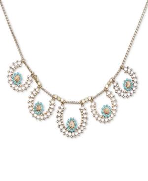 Lucky Brand Gold-tone Stone Bead Collar Necklace, 18 + 2 Extender