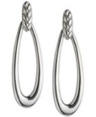Nambe Oval Drop Hoop Earrings In Sterling Silver, Only At Macy's