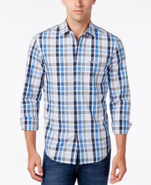 Hugo Boss Green Men's C-bansi Plaid Long-sleeve Shirt