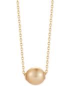 Cultured South Sea Freshwater Pearl Pendant Necklace (10mm) In 14k Gold Vermeil Over Sterling Silver