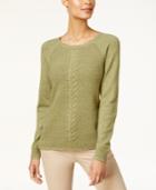Karen Scott Cotton Marled Sweater, Created For Macy's