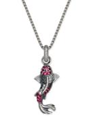Thomas Sabo Glam & Soul Cubic Zirconia Pave Koi Fish Pendant Necklace In Sterling Silver