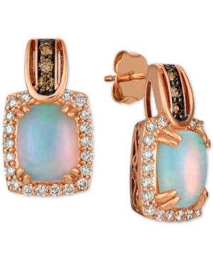 Le Vian Opal (1-3/4 Ct. T.w.) & Diamond (5/8 Ct. T.w.) Drop Earrings In 14k Rose Gold