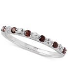 Certified Ruby (1/3 Ct. T.w.) & White Sapphire Ring (1/4 Ct. T.w.) In 14k White Gold