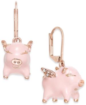 Kate Spade New York Wild Imagination Gold-tone Flying Pig Earrings