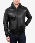 William Rast Men's Leather Hoodie
