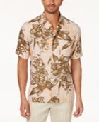Tasso Elba Men's Orchid Sketch Silk & Linen Shirt, Created For Macy's