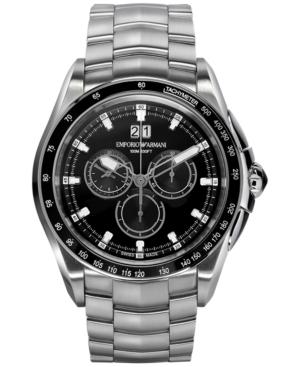 Emporio Armani Men's Swiss Chronograph Sport Stainless Steel Bracelet Watch 44mm Ars9100