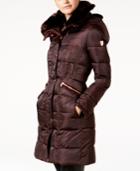 Vince Camuto Faux-fur-trim Hooded Puffer Coat, Created For Macy's