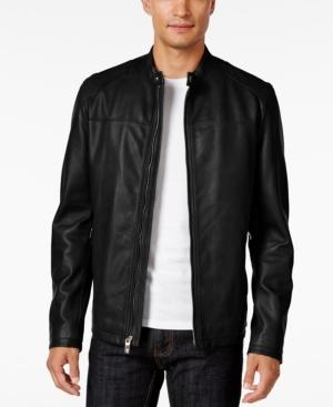 Inc International Concepts Men's Genuine Leather Moto Jacket, Only At Macy's