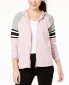 Material Girl Active Juniors' Colorblocked Zip-up Hoodie, Created For Macy's