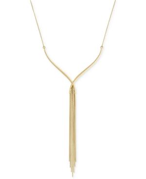 Bcbgeneration Gold-tone Tassel Long Length Statement Necklace