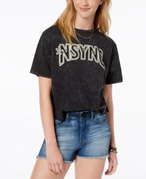 Bravado Juniors' Cotton Nsync Cropped T-shirt