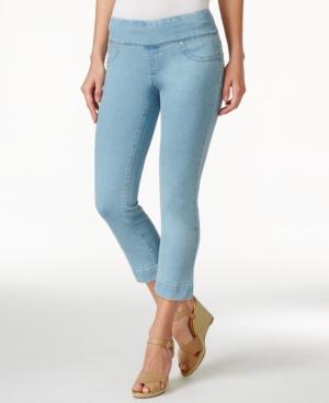 Style & Co. Pull-on Light Wash Capri Jeans, Only At Macy's