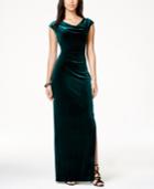 Vince Camuto Cowl-neck Velvet Gown