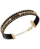 M. Haskell For Inc International Concepts Gold-tone Suede Studded Collar Choker, Only At Macy's
