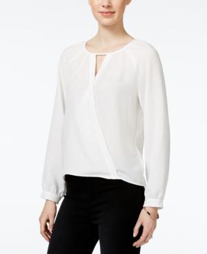 Bar Iii Long-sleeve Wrap Top, Only At Macy's