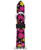 Kate Spade New York Women's Black Floral Silicone Apple Watch Strap