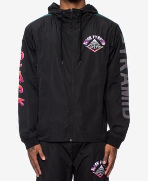 Black Pyramid Men's Zip-up Graphic-print Hoodie