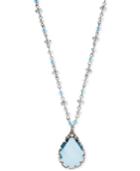 Lonna & Lilly Silver-tone Blue Beaded Pendant Necklace