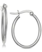 Giani Bernini Small Oval Hoop Earrings In Sterling Silver, Created For Macy's