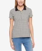 Tommy Hilfiger Short-sleeve Gingham-print Polo, Created For Macy's