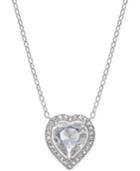 Danori Silver-tone Crystal Heart Necklace