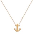 Anchor Charm Pendant Necklace In 10k Gold