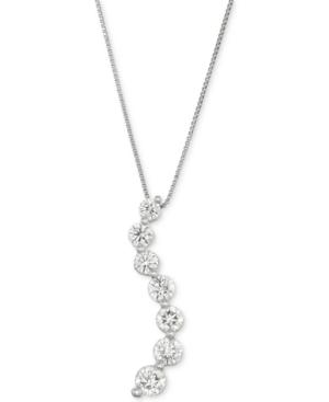 Diamond Curve Pendant Necklace (1 Ct. T.w.) In 14k White Gold