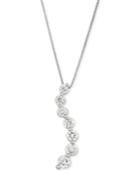 Diamond Curve Pendant Necklace (1 Ct. T.w.) In 14k White Gold