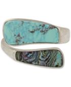 Robert Lee Morris Soho Silver-tone Colored Stone Bypass Bracelet