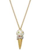 Kate Spade New York Gold-tone Pave Ice Cream Cone Pendant Necklace