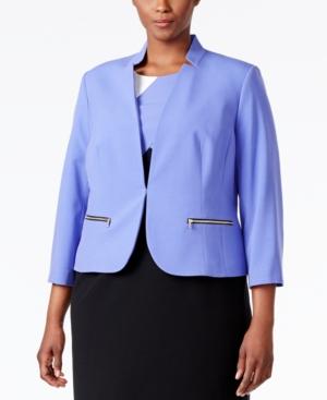 Nine West Plus Size Taylor Zip-pocket Blazer