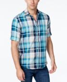 Tasso Elba Men's Plaid Short-sleeve Shirt, Classic Fit