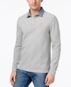 Tommy Hilfiger Men's Heathered Cotton Rugby Shirt