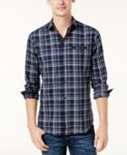 Armani Exchange Men's Herringbone Plaid Shirt