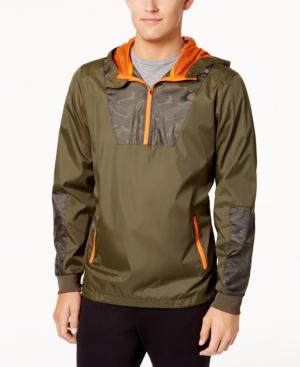 Id Ideology Men's Colorblocked Half-zip Windbreaker, Created For Macy's