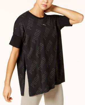 Puma En Point Logo-print Split-hem Relaxed T-shirt
