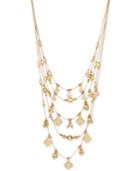 M. Haskell For Inc Gold-tone Multi-bead And Filigree Disc Layer Necklace, Only At Macy's