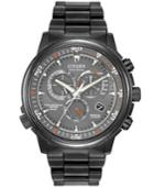 Citizen Men's Eco-drive Perpetual Chrono A-t Gray Ion-plated Stainless Steel Bracelet Watch 44mm At4117-56h