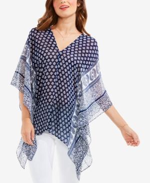 Two By Vince Camuto Printed Poncho Top