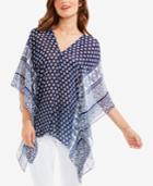 Two By Vince Camuto Printed Poncho Top