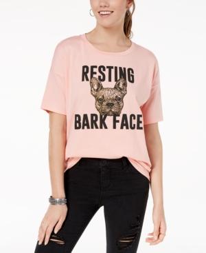 Pretty Rebellious Juniors' Resting Face Graphic T-shirt