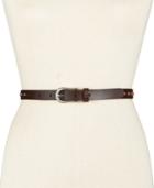 Inc International Concepts Studded Skinny Leather Belt, Only At Macy's