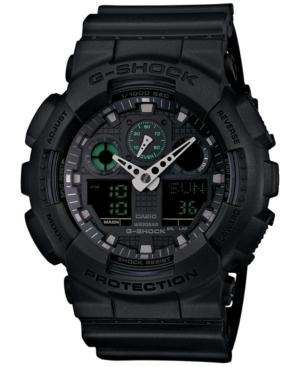G-shock Men's Analog-digital Black Resin Strap Watch 55x52mm Ga100mb-1a